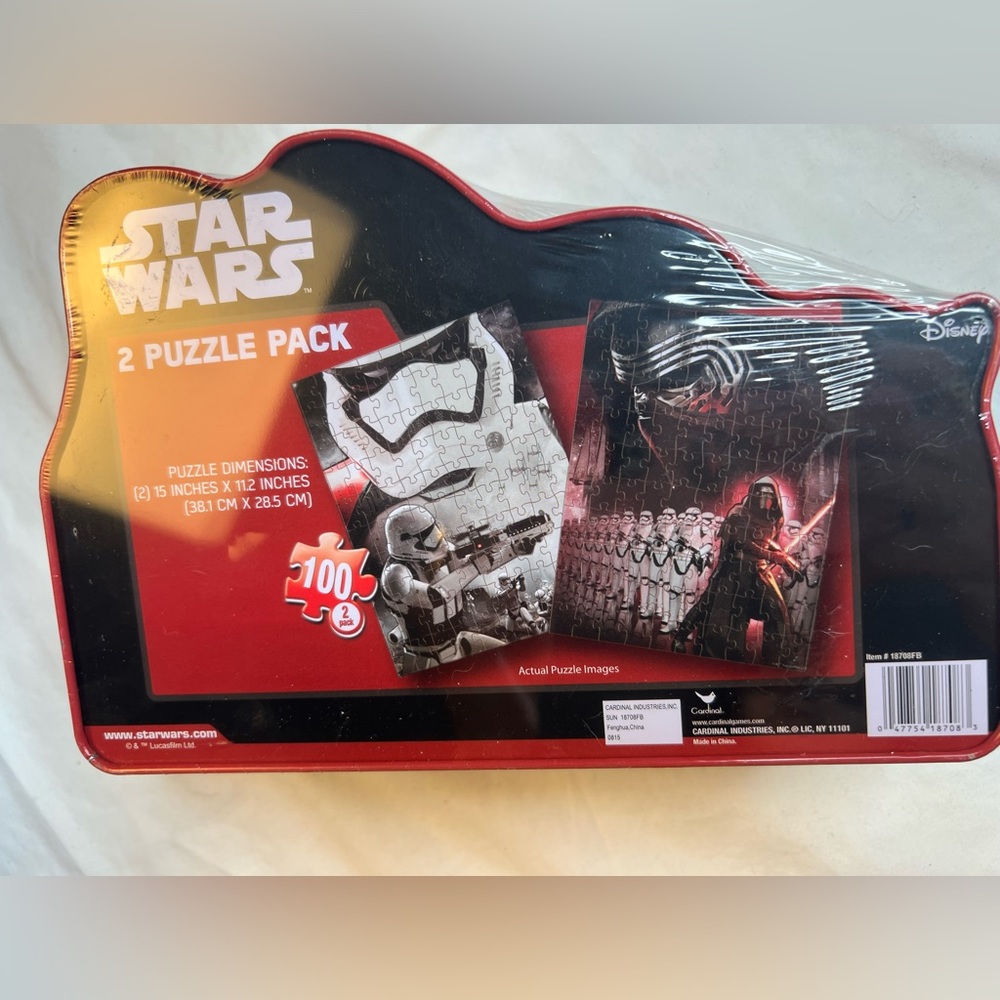 Disney Star Wars 2 Puzzle Pack 100 Pieces Collectible Sealed Tin NEW SEALED